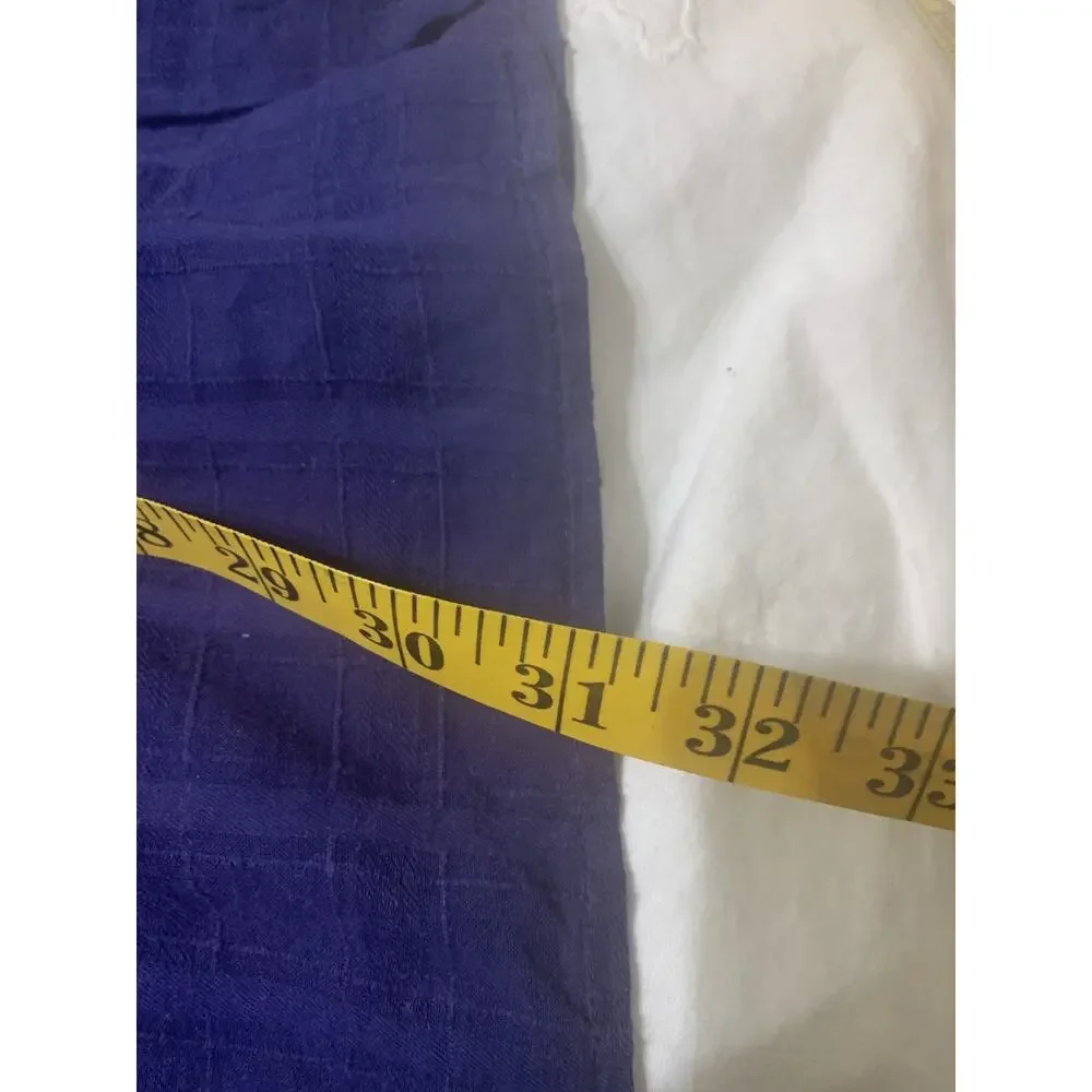 J Jill Navy Semi Sheer Tunic Button Up 3X 100% Cotton Beachy Lightweight - Picture 5 of 11